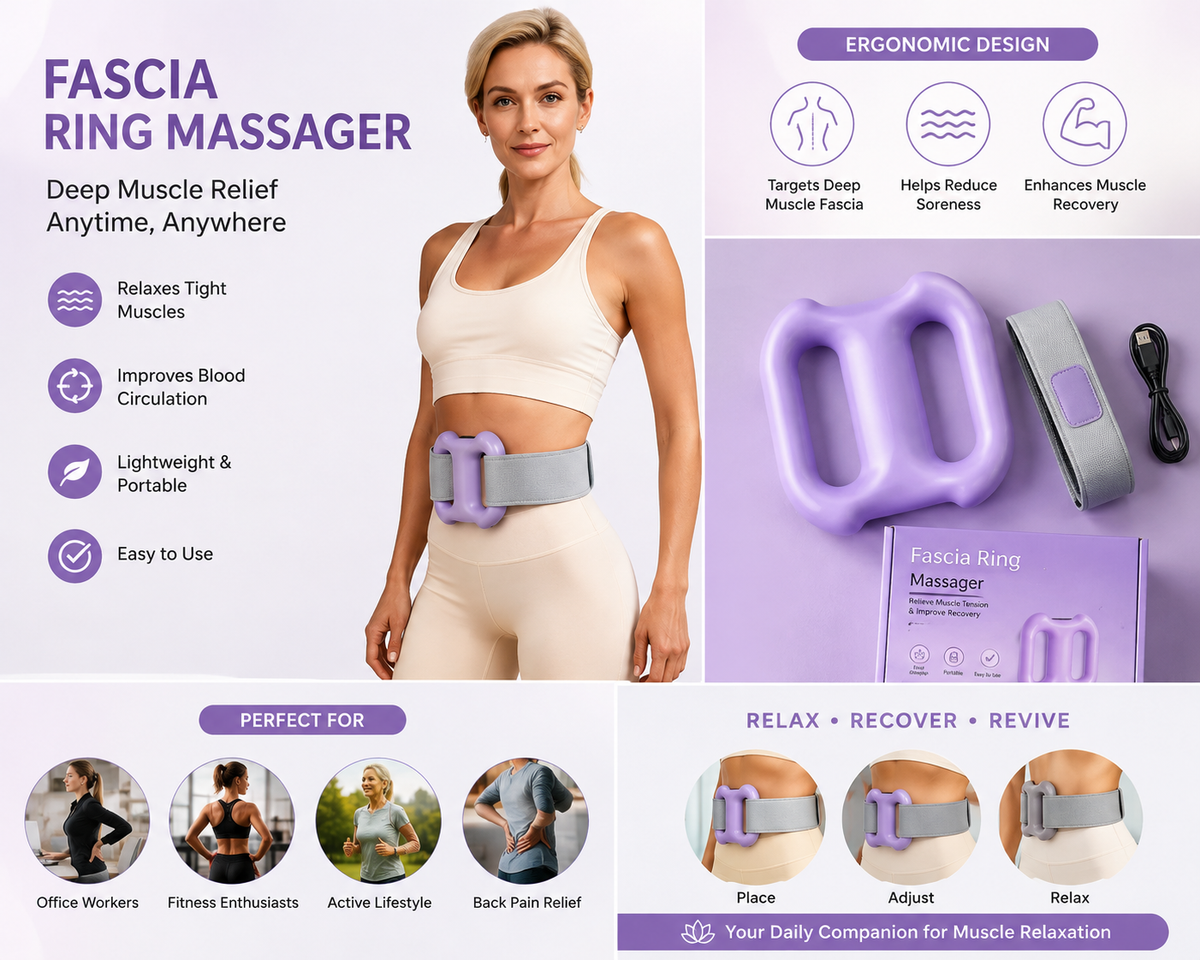 Fascia Ring Massager – Deep Tissue Muscle Massage Ring for Full Body Pain Relief