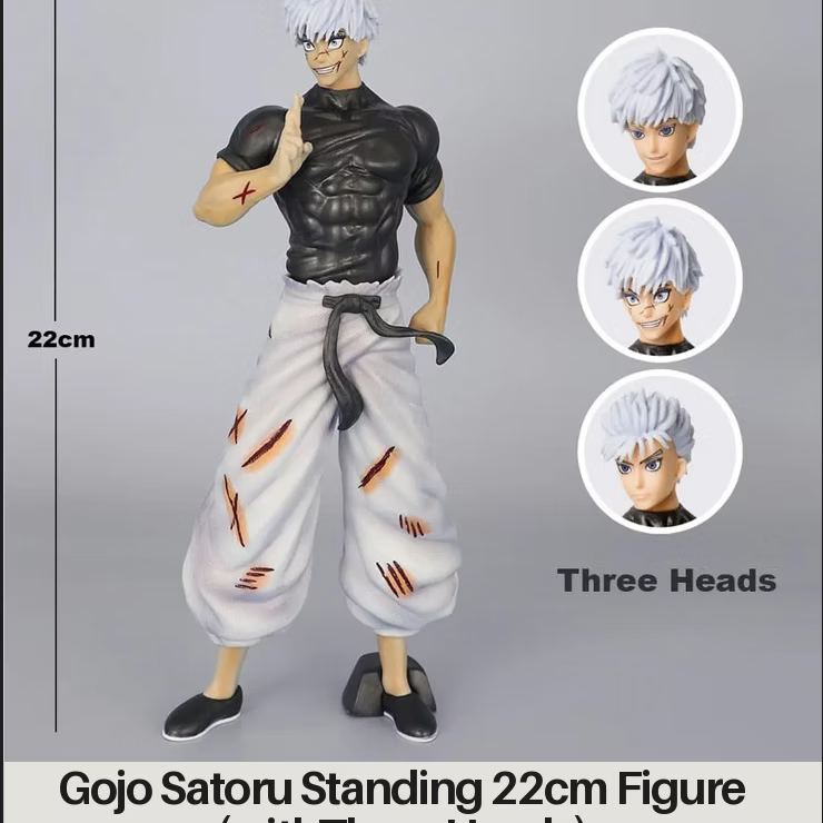 Gojo Satoru Standing Figure (22CM) – Three Interchangeable Heads