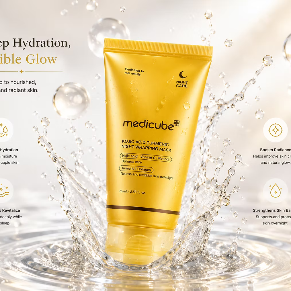 Kojic Acid Turmeric Overnight Wrapping Peel Off Mask – Brightening Night Mask