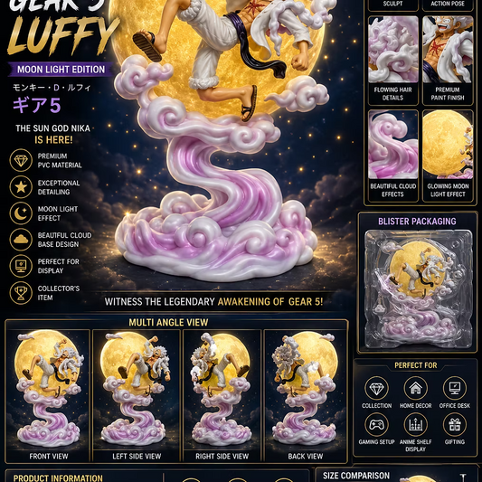 Monkey D. Luffy Gear 5 Moon Light 25CM Premium PVC Action Figure 5