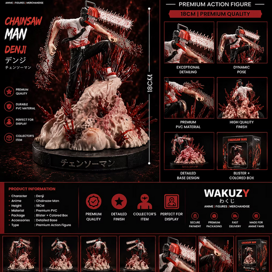 Chainsaw Man Denji 18CM Premium PVC Action Figure | Anime Collectible Statue undefined