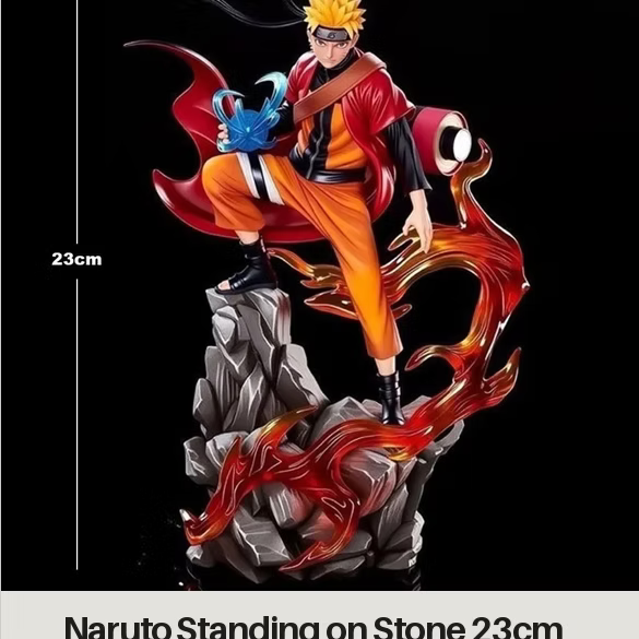Naruto Uzumaki Standing on Stone 23CM Premium PVC Action Figure