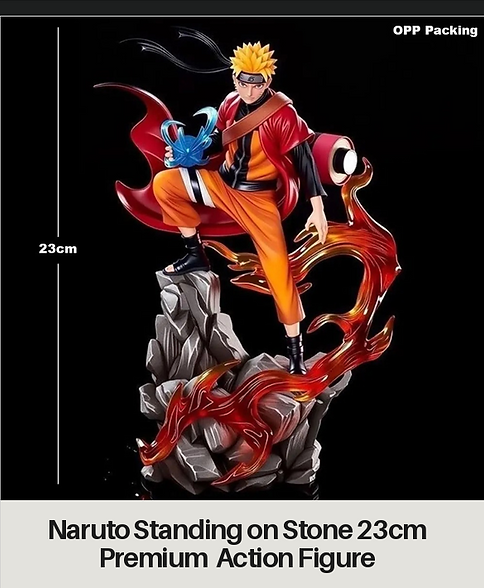 Naruto Uzumaki Standing on Stone 23CM Premium PVC Action Figure 5