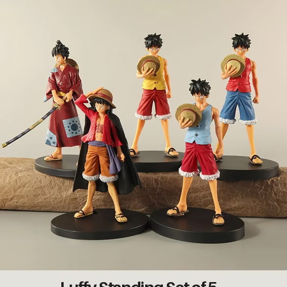 Monkey D. Luffy Standing Figure Set of 5 | One Piece Premium PVC Collectible Fig undefined